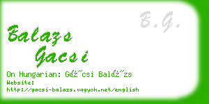 balazs gacsi business card